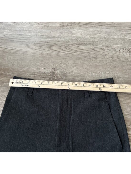 Vince High Waist Flannel Wool Trousers Cropped Length Dark Gray Womens 6 - Picture 7 of 14